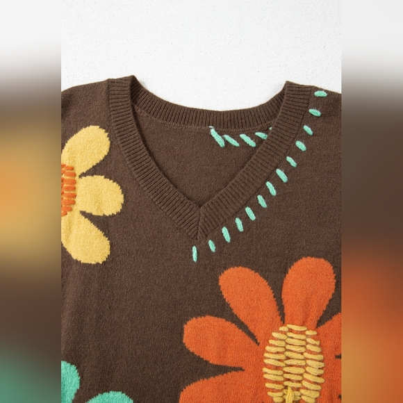 Good Mood Flower Print Sweater - Picture 10 of 14